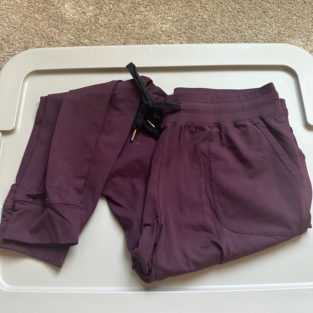 ZYIA Deep Purple Joggers with Black Drawstring